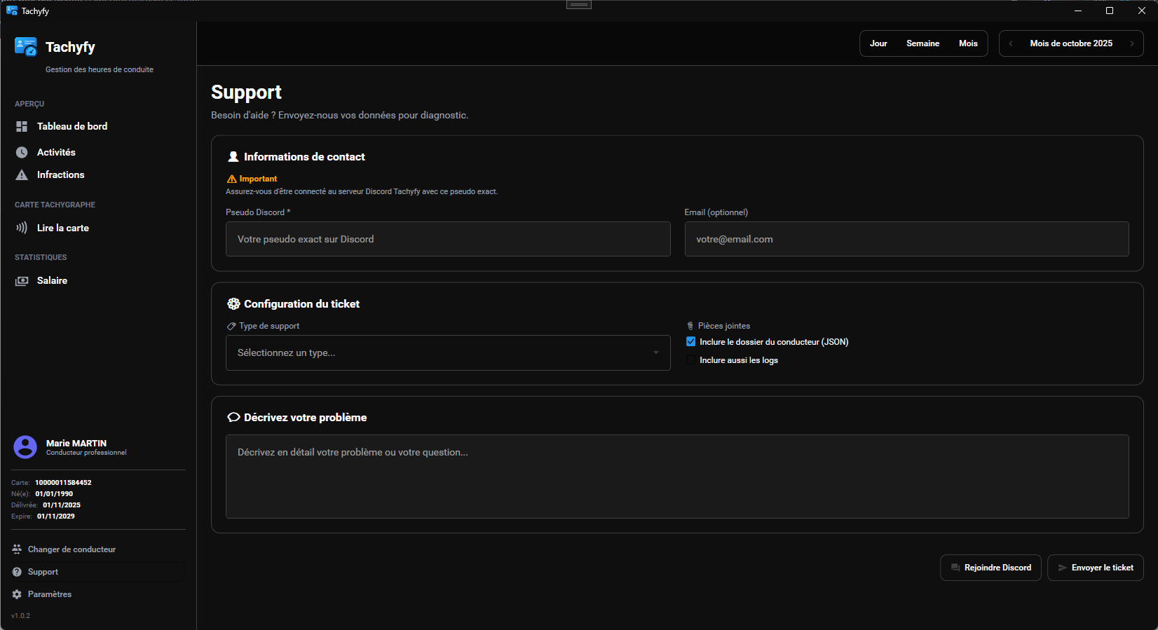 Tachyfy - Système de support avec création de ticket Discord intégré