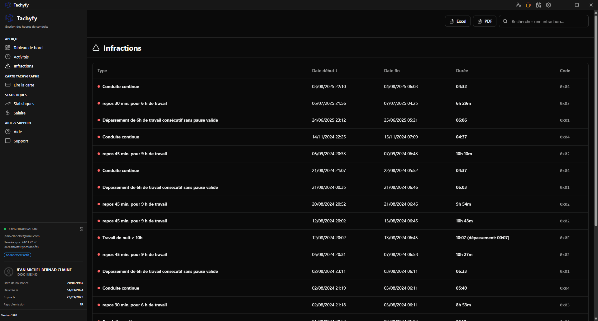 Tachyfy - Détection automatique des infractions réglementaires