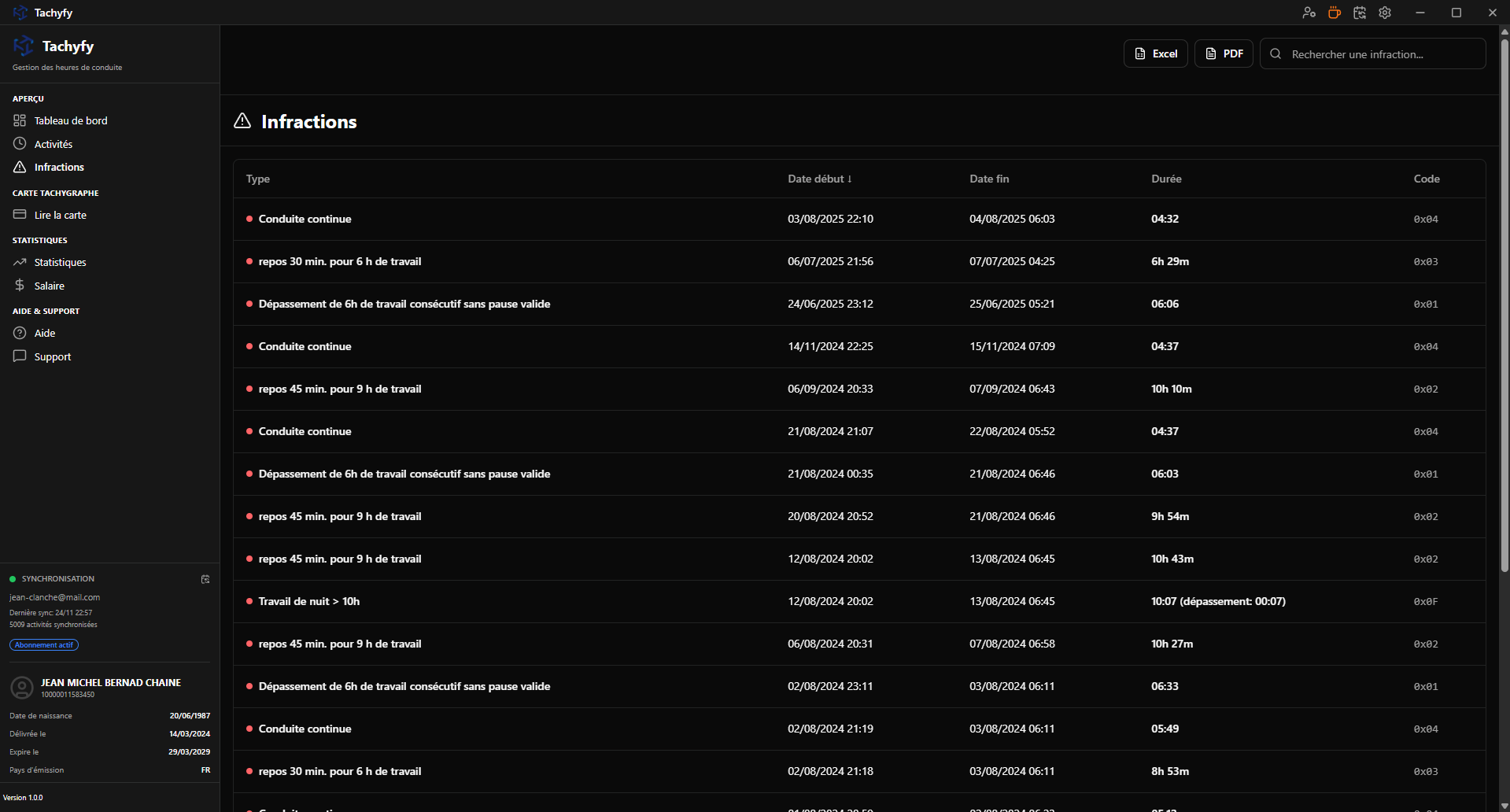 Tachyfy - Automatic detection of regulatory violations